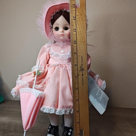 Vintage Madame Alexander Doll Rebecca 13" Tagged Dress Bonnet Box Sleep Eyes USA - Picture 12 of 16